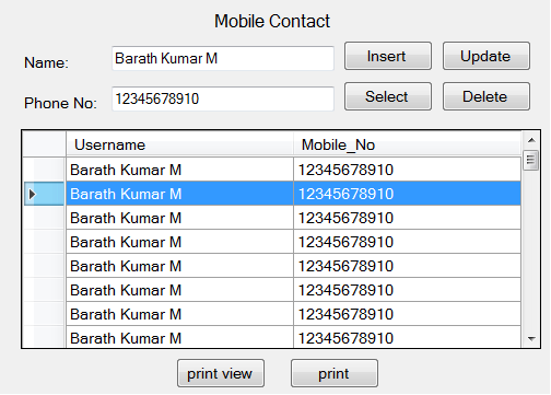 How To Print Grid View C# More Pages - Basic CURD Application MS Access Database